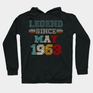 60 Years Old Legend Since May 1963 60th Birthday Hoodie